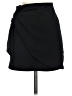 Aqua Solid Black Casual Skirt Size XS - photo 1