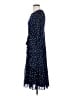 Studio One 100% Polyester Polka Dots Blue Casual Dress Size S - photo 5
