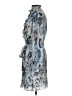 Tory Burch 100% Polyester Paisley Blue Cocktail Dress Size 4 - photo 5
