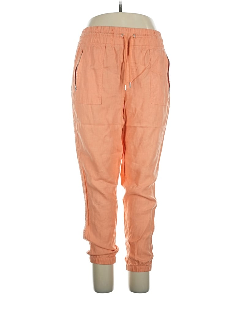 Pre-owned Athleta Linen Pants In Orange