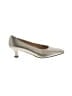 Salvatore Ferragamo Metallic Silver Tan Heels Size 10 - photo 1