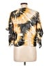 Versona 100% Rayon Yellow Short Sleeve Blouse Size L - photo 2
