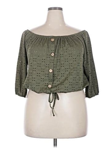 No Boundaries 3/4 Sleeve Blouse (view 1)