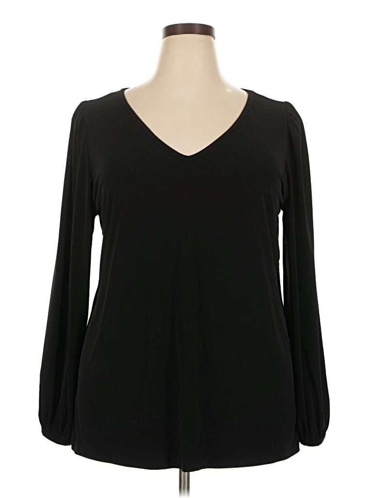 Pre-owned Torrid Long Sleeve Blouse In Black