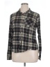 Passport 100% Polyester Plaid Black Long Sleeve Blouse Size XL - photo 1