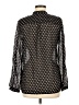 MNG Polka Dots Black Long Sleeve Blouse Size M - photo 2