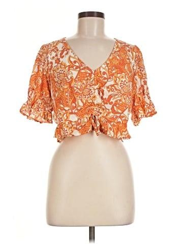 En Creme Short Sleeve Blouse (view 1)