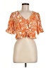 En Creme Orange Short Sleeve Blouse Size M - photo 1
