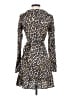GB 100% Polyester Animal Print Brown Black Cocktail Dress Size XS - photo 2
