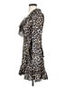 GB 100% Polyester Animal Print Brown Black Cocktail Dress Size XS - photo 5