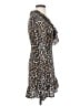 GB 100% Polyester Animal Print Brown Black Cocktail Dress Size XS - photo 4