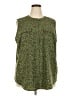 Evri 100% Polyester Green Sleeveless Blouse Size 2X - photo 1