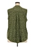 Evri 100% Polyester Tweed Green Sleeveless Blouse Size 2X - photo 2