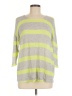 Three Dots Stripes Gray Pullover Sweater Size M - photo 1
