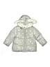 Rokka & Rolla 100% Polyester Hearts Silver Snow Jacket Size 12-18 mo - photo 1