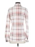Eden & Olivia 100% Polyester Plaid White Long Sleeve Blouse Size S - photo 2