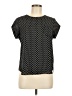 Lily White 100% Polyester Polka Dots Black Short Sleeve Blouse Size M - photo 1