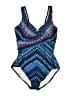Miraclesuit Print Blue One Piece Swimsuit Size 16 - photo 1
