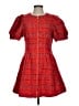 Entro 100% Polyester Tweed Red Casual Dress Size S - photo 1