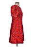 Entro 100% Polyester Tweed Red Casual Dress Size S - photo 4