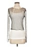 White Birch Silver Long Sleeve Top Size S - photo 1