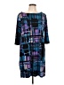 Attention Graphic Blue Casual Dress Size L - photo 1