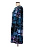 Attention Graphic Blue Casual Dress Size L - photo 5