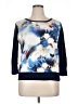DKNY Print Blue Pullover Sweater Size XL - photo 1