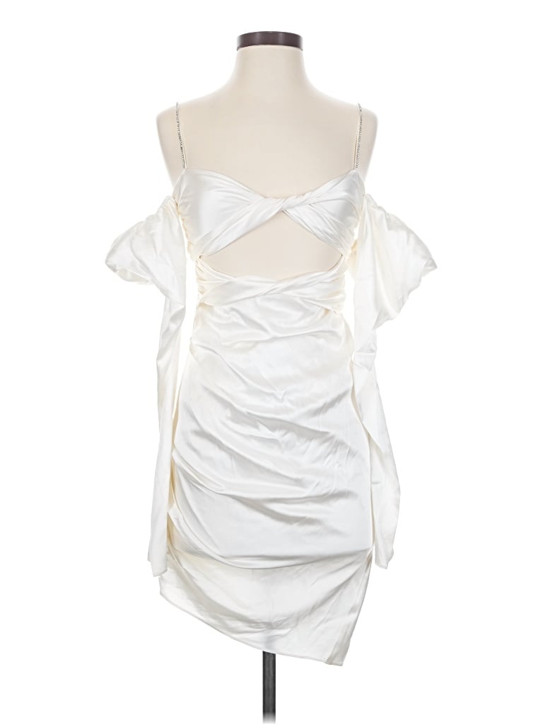 Pre-owned The Bar Cocktail Dress In White