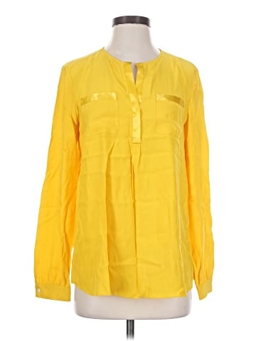 Lafayette 148 New York Long Sleeve Silk Top (view 1)