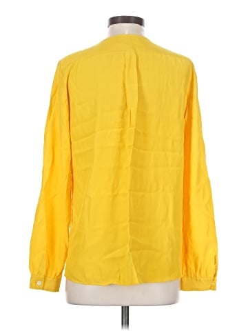 Lafayette 148 New York Long Sleeve Silk Top (view 2)