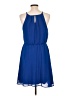 Blue Rain 100% Polyester Solid Blue Casual Dress Size L - photo 2