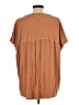 wonderly Brown Short Sleeve Blouse Size L - photo 2