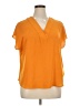 Apt. 9 100% Polyester Orange Short Sleeve Blouse Size XL - photo 1