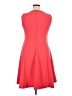 Chaps Solid Red Casual Dress Size 14 - photo 2