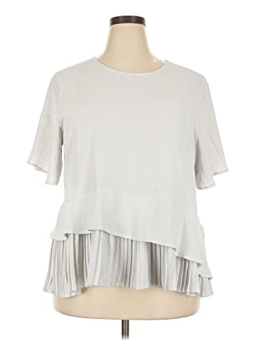 Black Label by C'est Toi Short Sleeve Blouse (view 1)