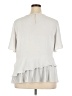 Black Label by C'est Toi 100% Polyester Silver Short Sleeve Blouse Size 3X - photo 2