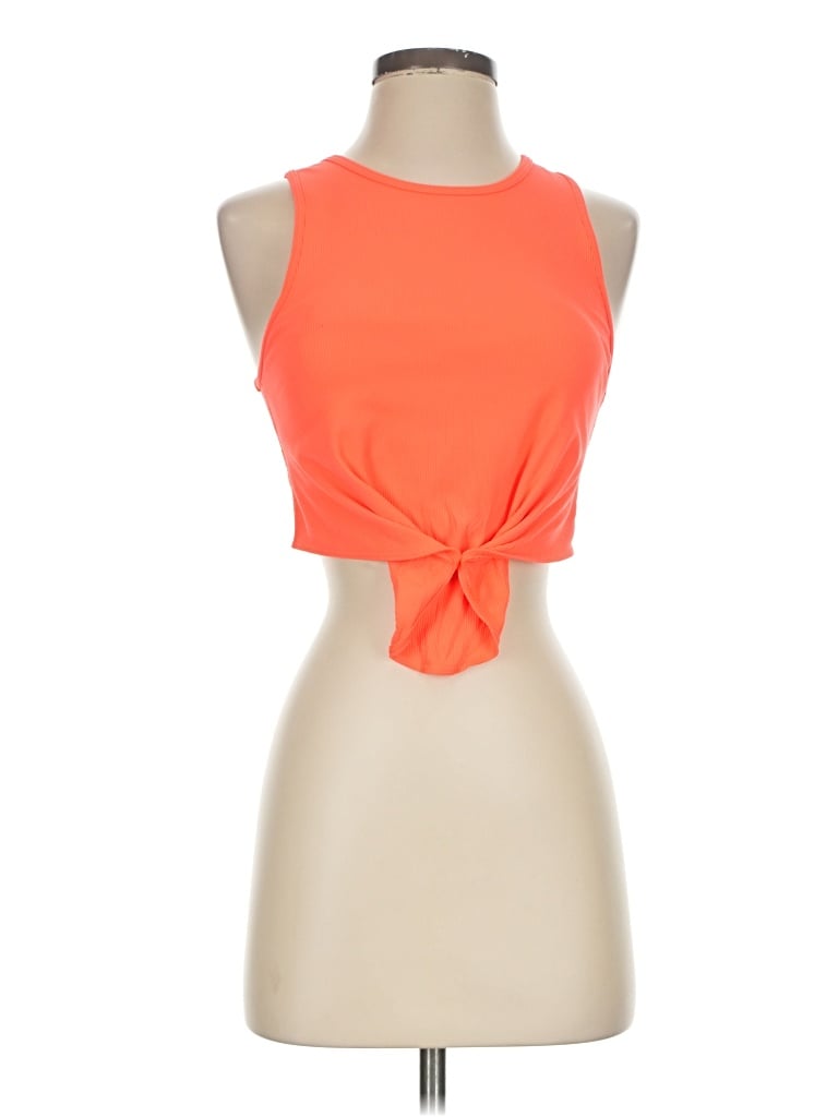 Pre-owned Gap Fit Tank Top Orange Halter Neckline Tops