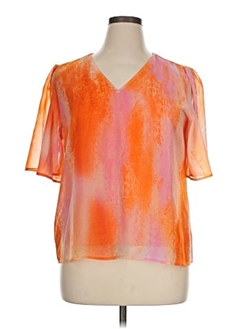 JM Collection Short Sleeve Blouse (view 1)