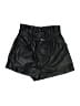 Topshop Metallic Black Shorts Size 6 - photo 1