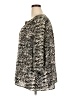 dalia 100% Polyester Animal Print Silver 3/4 Sleeve Blouse Size 2X - photo 5
