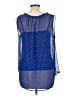 Liz Claiborne 100% Polyester Polka Dots Blue Sleeveless Blouse Size L - photo 2