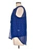Liz Claiborne 100% Polyester Polka Dots Blue Sleeveless Blouse Size L - photo 5