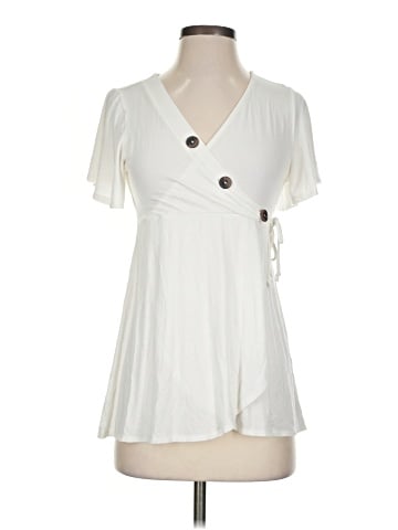 Pink Blush Short Sleeve Top - front