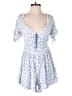 Urban Outfitters 100% Viscose Hearts Blue Romper Size S - photo 1