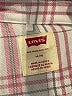 Levi's Plaid Gray Pink Long Sleeve Button-Down Shirt Size 14 - 16 - photo 4