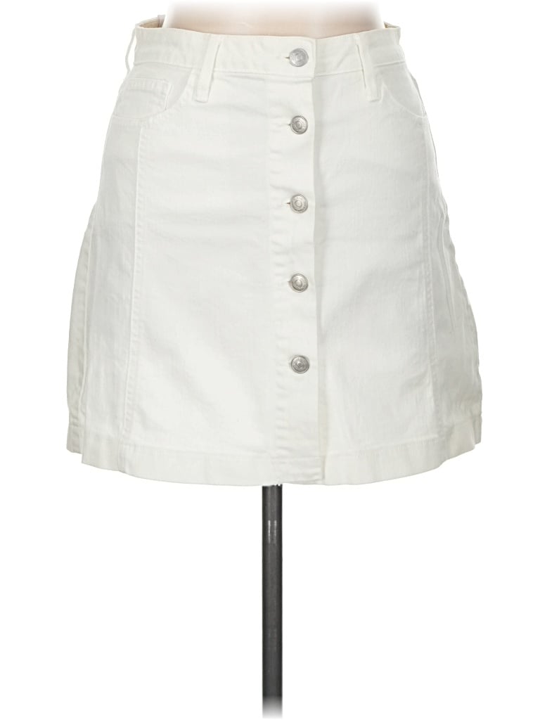 Pre-owned Just Black Casual Skirt In White