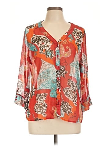 Christopher & Banks 3/4 Sleeve Blouse (view 1)