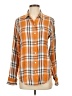 Levi's 100% Viscose Plaid Orange Long Sleeve Button-Down Shirt Size S - photo 1
