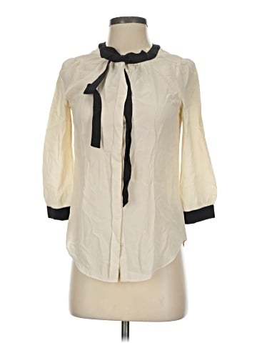 T. Babaton 3/4 Sleeve Silk Top (view 1)
